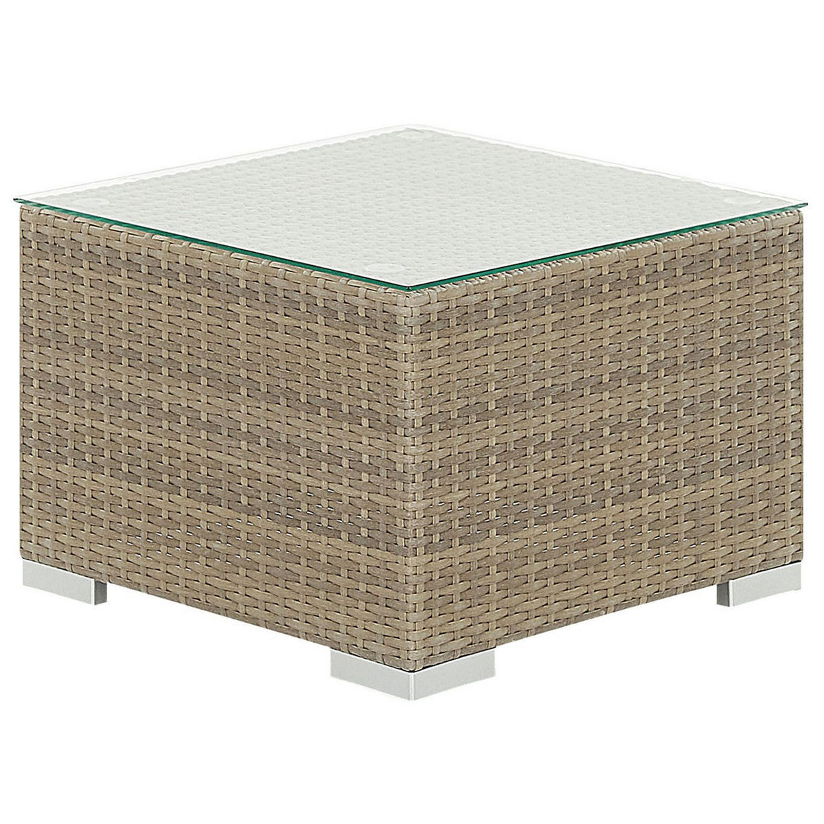 8-SITZER LOUNGE SET Rattan Hellbraun Maestro - Braun, Kunststoff - Beliani