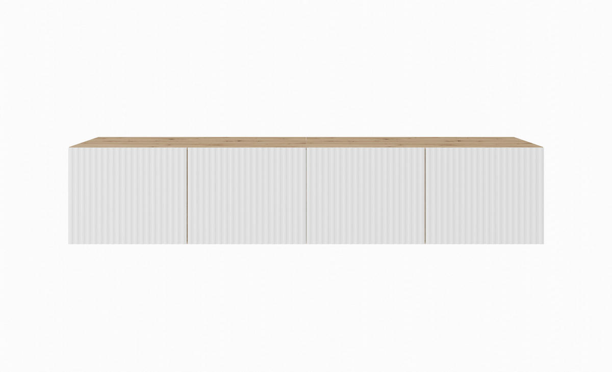 TV-SCHRANK NOE - Eiche Artisan/Weiß, Holzwerkstoff (200/41/40cm) - Meblini