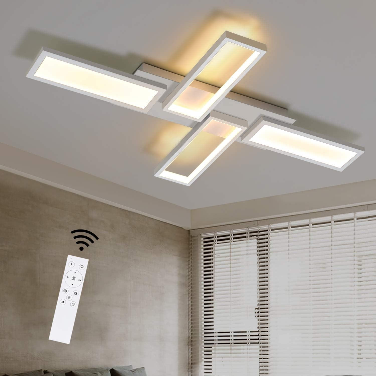 LED DECKENLEUCHTE Creglingen 82.7/54.5/5.6 - Weiß, Metall (82.7/54.5/5.6cm) - Nettlife