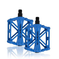 FAHRRAD Pedale Aluminium MTB/BMX mit Anti-Rutsch-Pins Blau - Blau, Metall (9.8/1.5/9.2cm)