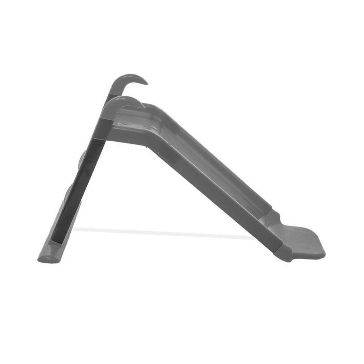 RUTSCHE 141 cm grau Länge 141 cm, Breite 63 cm, Höhe 78,5 cm outdoor indoor - Grau, Kunststoff (63/78/141cm) - Chipolino