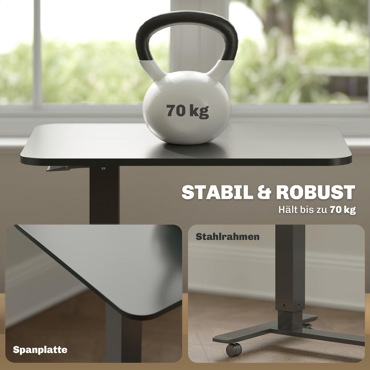 SCHREIBTISCH Schwarz 48.0/65.0/110.0 cm - Schwarz, Holzwerkstoff (48/65/110cm)