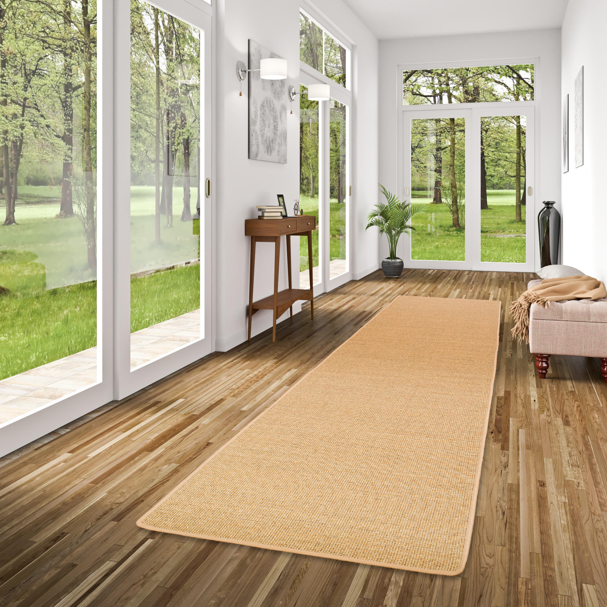 SISAL NATUR LÄUFER TEPPICH - Nussbaumfarben, Textil (80/200cm) - Snapstyle