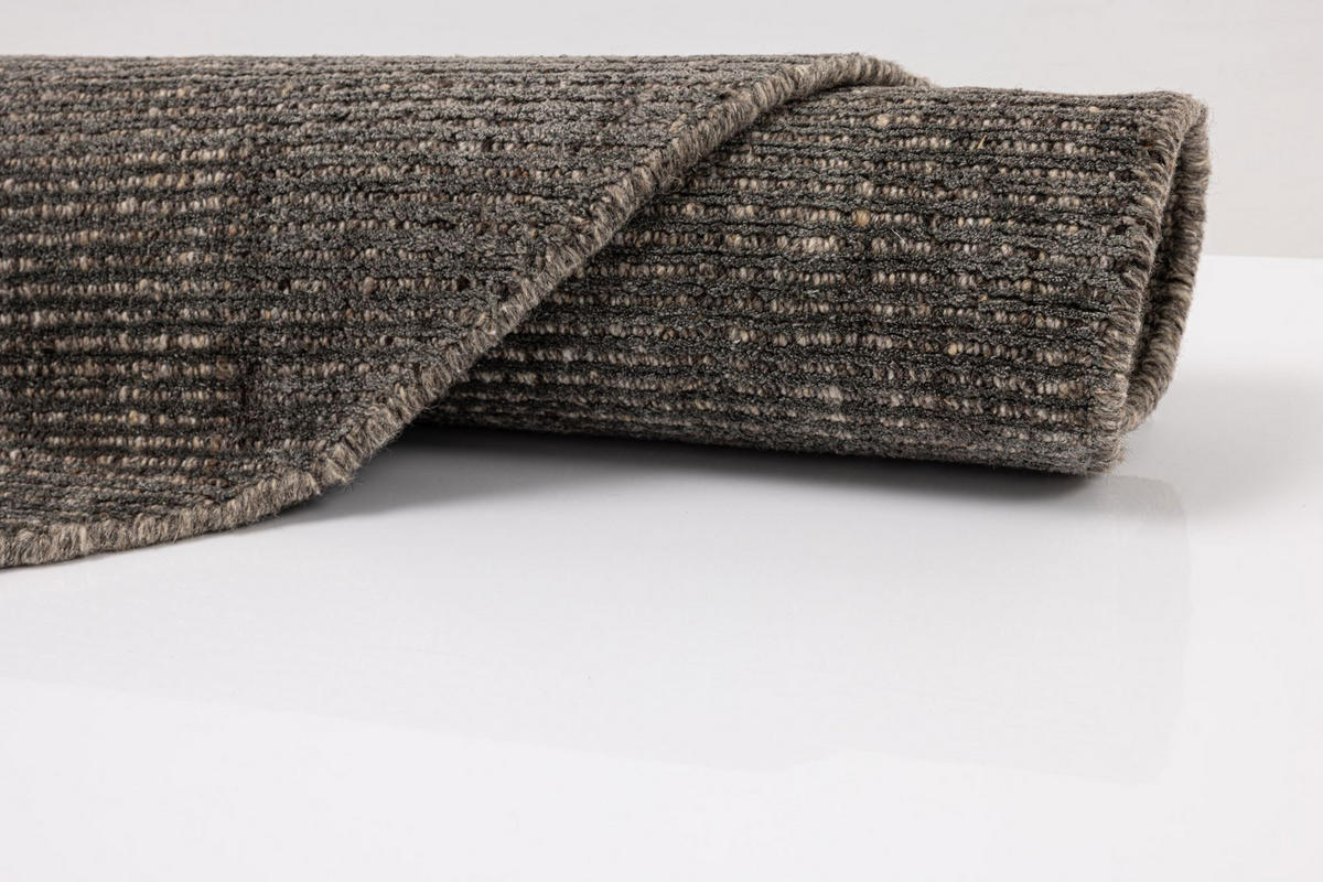 HANDWEBTEPPICH Venus 120x120 cm - Anthrazit, Textil (120/120cm) - THEKO