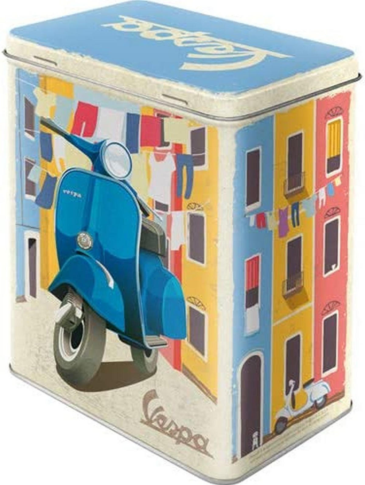 VORRATSDOSE L Vespa Vespa Italian Laundry - Multicolor, Metall (14/20/10cm) - Nostalgic-Art