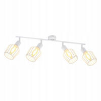 STRAHLER Franziska 4-flammig 75/24/10 cm - Weiß, Metall (75/24/10cm) - Nettlife