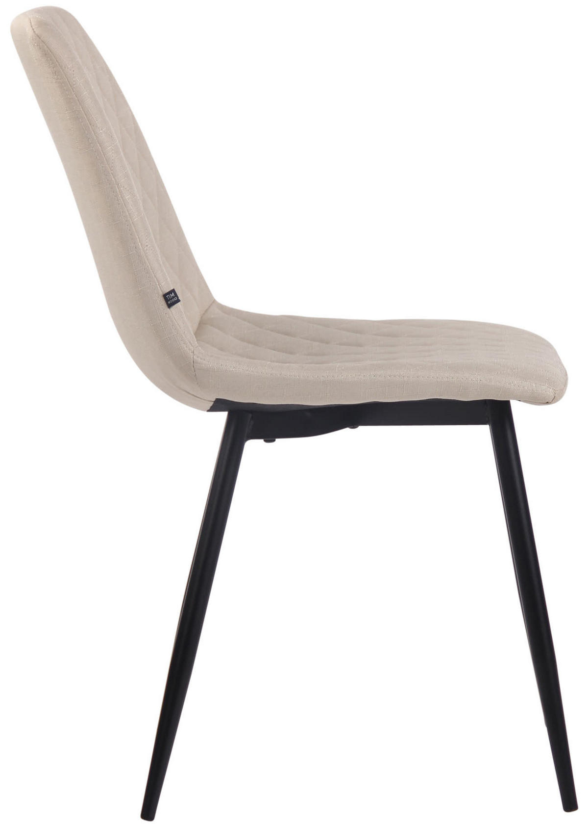 STUHL Stoff creme - Creme/Schwarz, Textil/Metall (45/83/57cm) - CLP