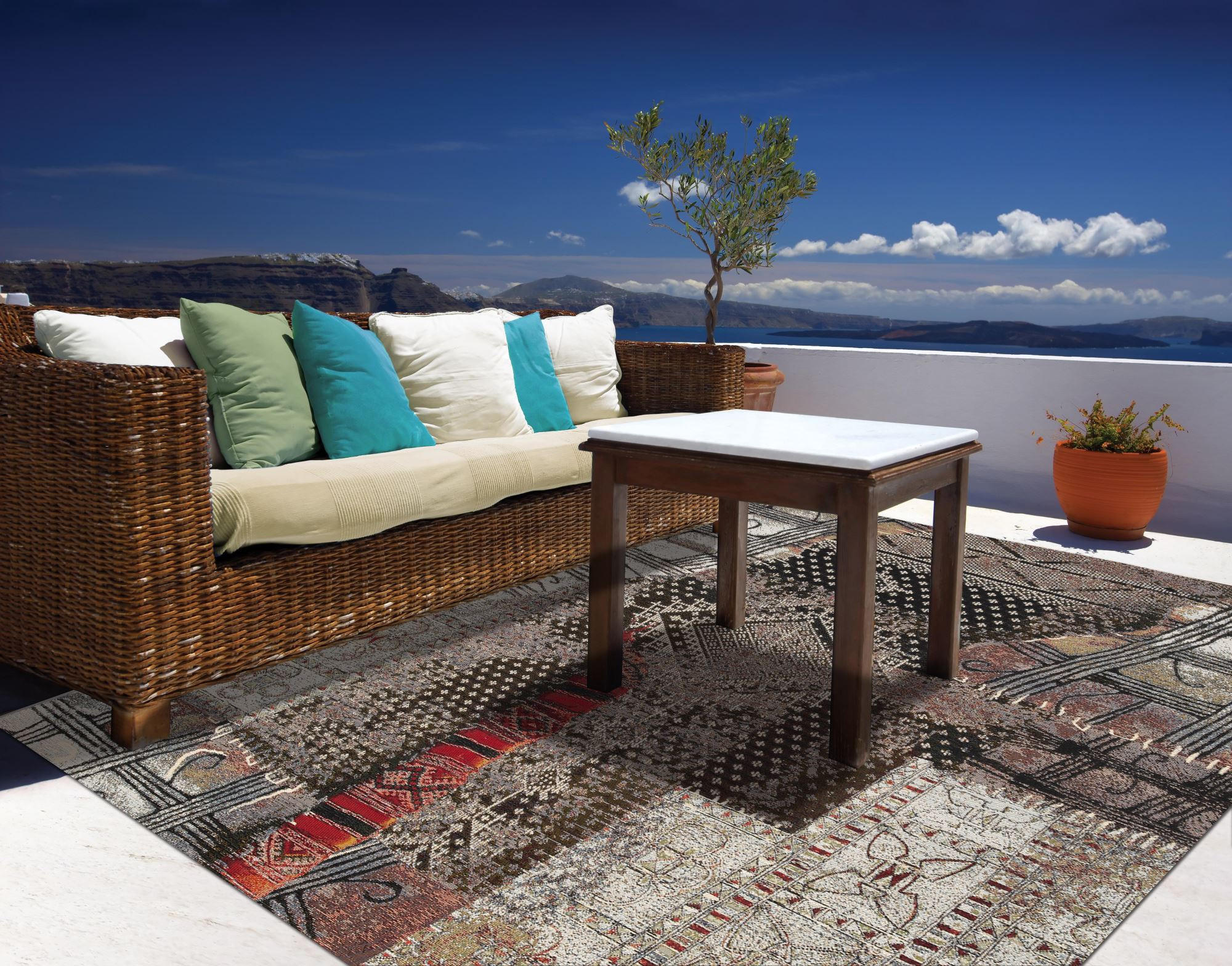 OUTDOORTEPPICH Aurora 80x165 cm - Multicolor, Textil (80/165cm) - Gino Falcone
