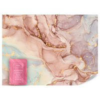 FOTOTAPETE für Wohnzimmer Bunte Marmor Abstraktion 250x175 - Blau/Beige, Papier (250/175cm) - Muralo