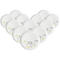 PIZZATELLER Alberto weiß-bunt ø 32 cm 12er Set - Multicolor/Weiß, Glas (32cm) - Ritzenhoff Breker