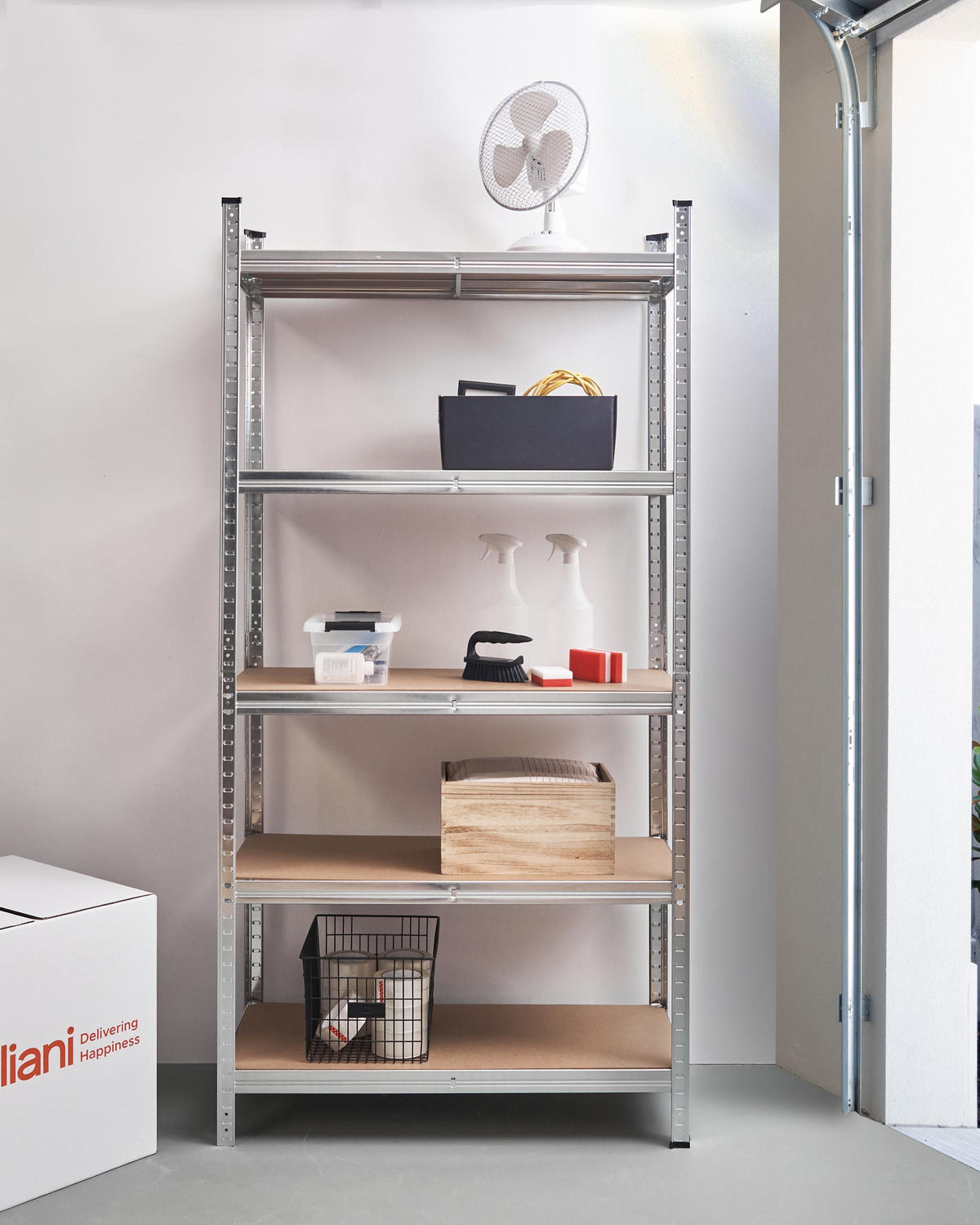 RAFT DE GARAJ metal 180/90 cm argintiu Xitta - maro/argintiu, metal (90/180/40cm) - Beliani