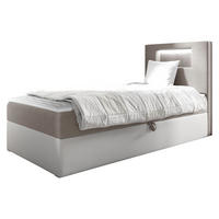 BOXBETT Gold Junior 1, Seite zum Öffnen des Bettkastens: Rechts - Creme/Weiß, Holz (90/200cm) - MIRJAN24