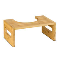 TOILETTENHOCKER - Hellbraun, Holz/Textil (43.5/18.5/28cm) - Relaxdays