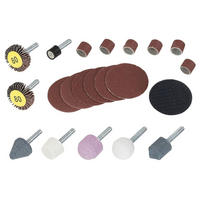 SCHLEIF- & POLIERSET, 21-teilig, vielseitig - Braun, Kunststoff (17/4/10cm) - Westfalia