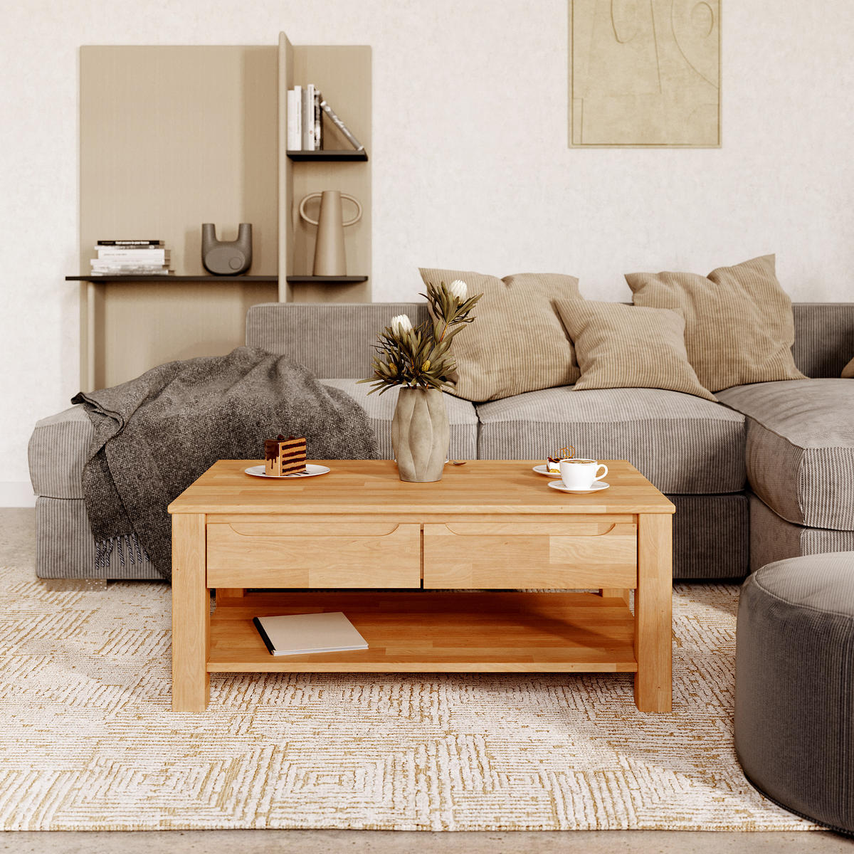 COUCHTISCH Lundvik - Braun, Holz (100/70/45cm) - kiki design