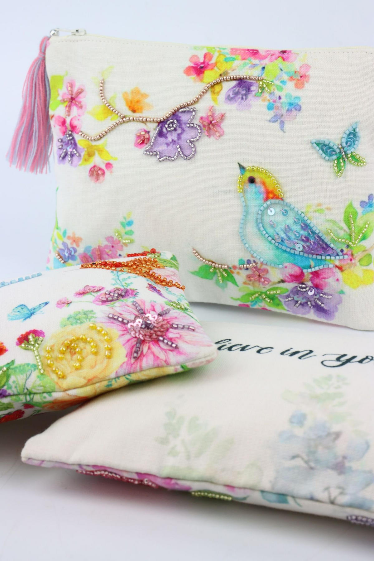 TÄSCHEN Springtime 3er-Set - Multicolor, Textil (20/16/1cm) - FURNARO
