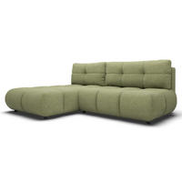 ECKSOFA Grün MILA Ausziehbar Links Ohne Armlehnen - Grün, Textil (230/177cm) - Sepro Meble