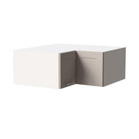 ECKAUFSATZSCHRANK Oslo W14/90/36 Weiß / Kaschmir Matt 90 / 90 / 36cm - Kaschmir/Weiß, Holz/Holzwerkstoff (90/36/90cm) - Feldmann-Wohnen