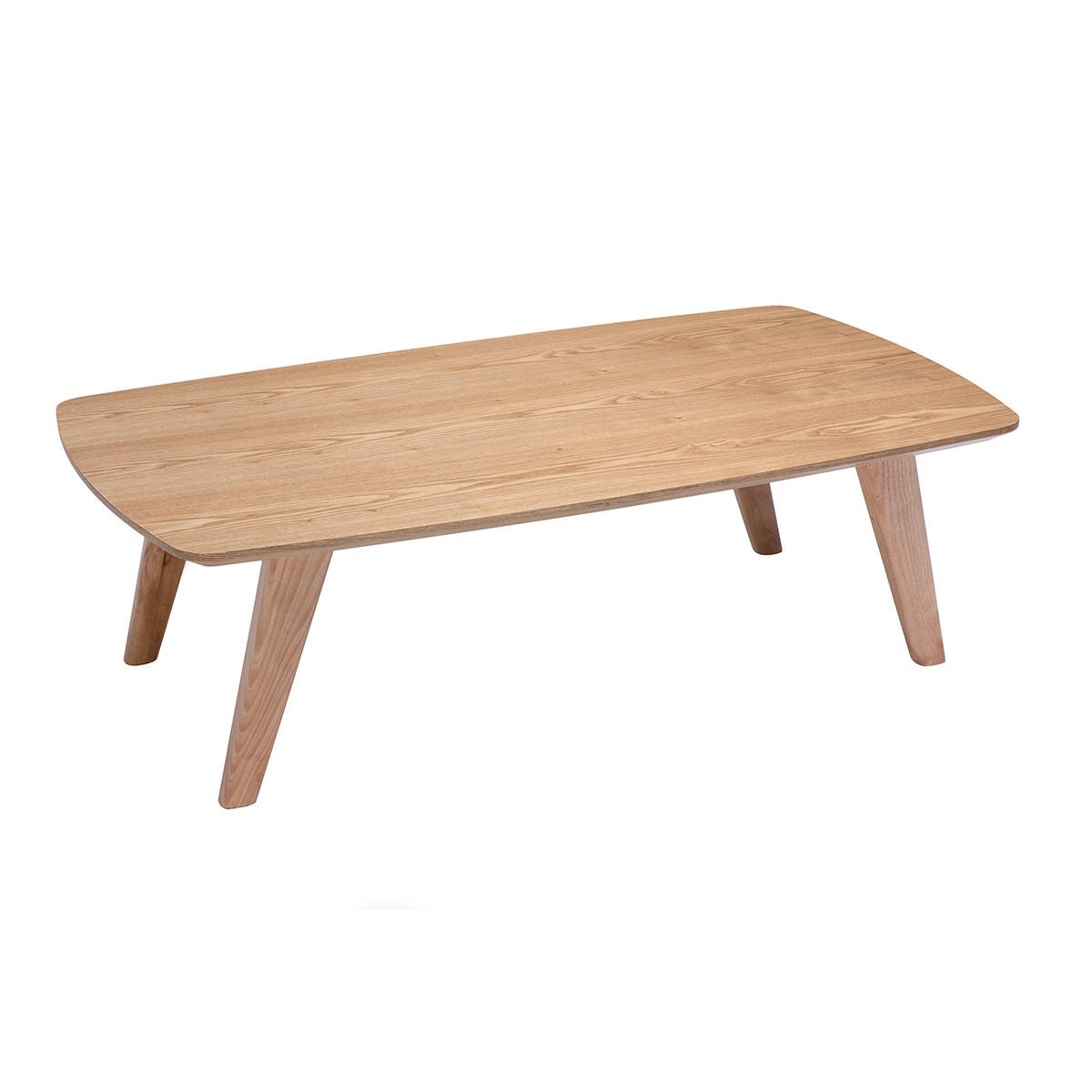 COUCHTISCH Skandinavisch Esche 120 cm FIFTIES - Grün, Holz (120/68/37cm) - Miliboo