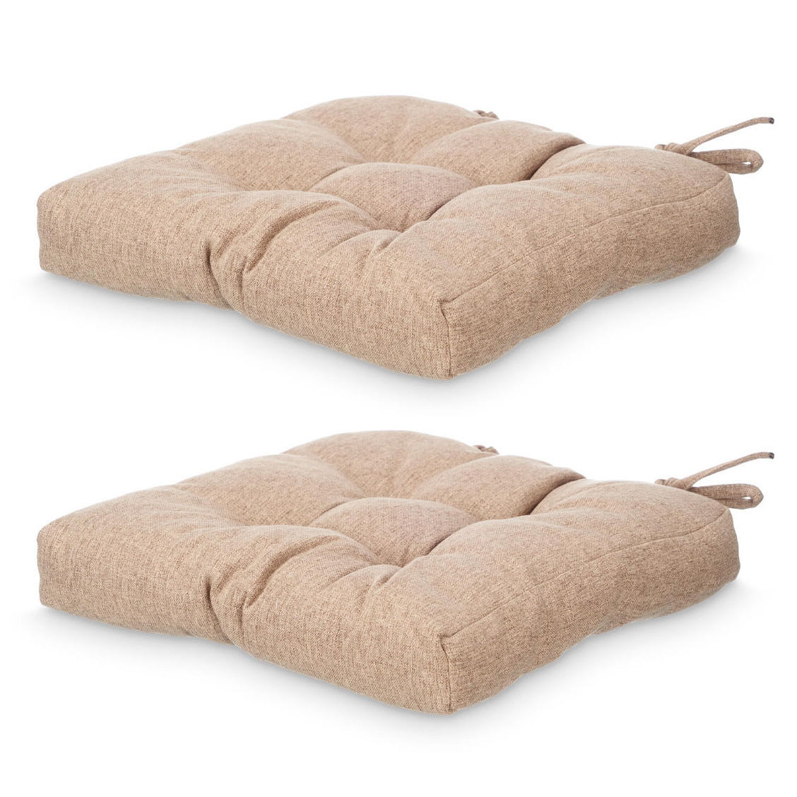 STUHLKISSEN Steppung 40/40 cm 2er Set - Braun, Textil (40cm) - Giftdecor