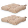 STUHLKISSEN Steppung 40/40 cm 2er Set - Braun, Textil (40cm) - Giftdecor