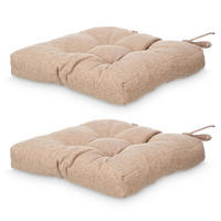 STUHLKISSEN Steppung 40/40 cm 2er Set - Braun, Textil (40cm) - Giftdecor