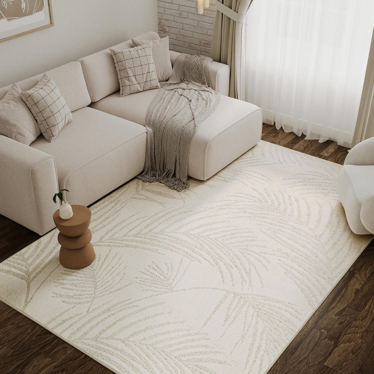 TEPPICH TERRA Creme 160/220 cm - Creme, Textil (160/220cm) - Tapiso