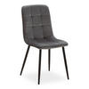 STUHL in Stahl Samt Dunkelgrau - Dunkelgrau, Textil (43/88/50cm) - Homestyle4u