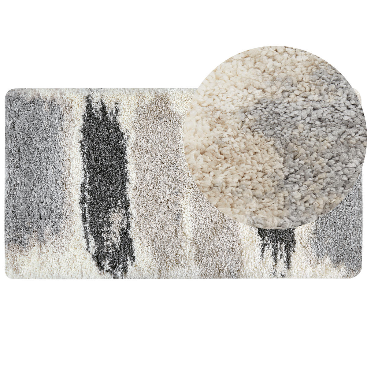 SHAGGY-TEPPICH Martuni 150/80 cm - Grau, Kunststoff (80/150cm) - Beliani