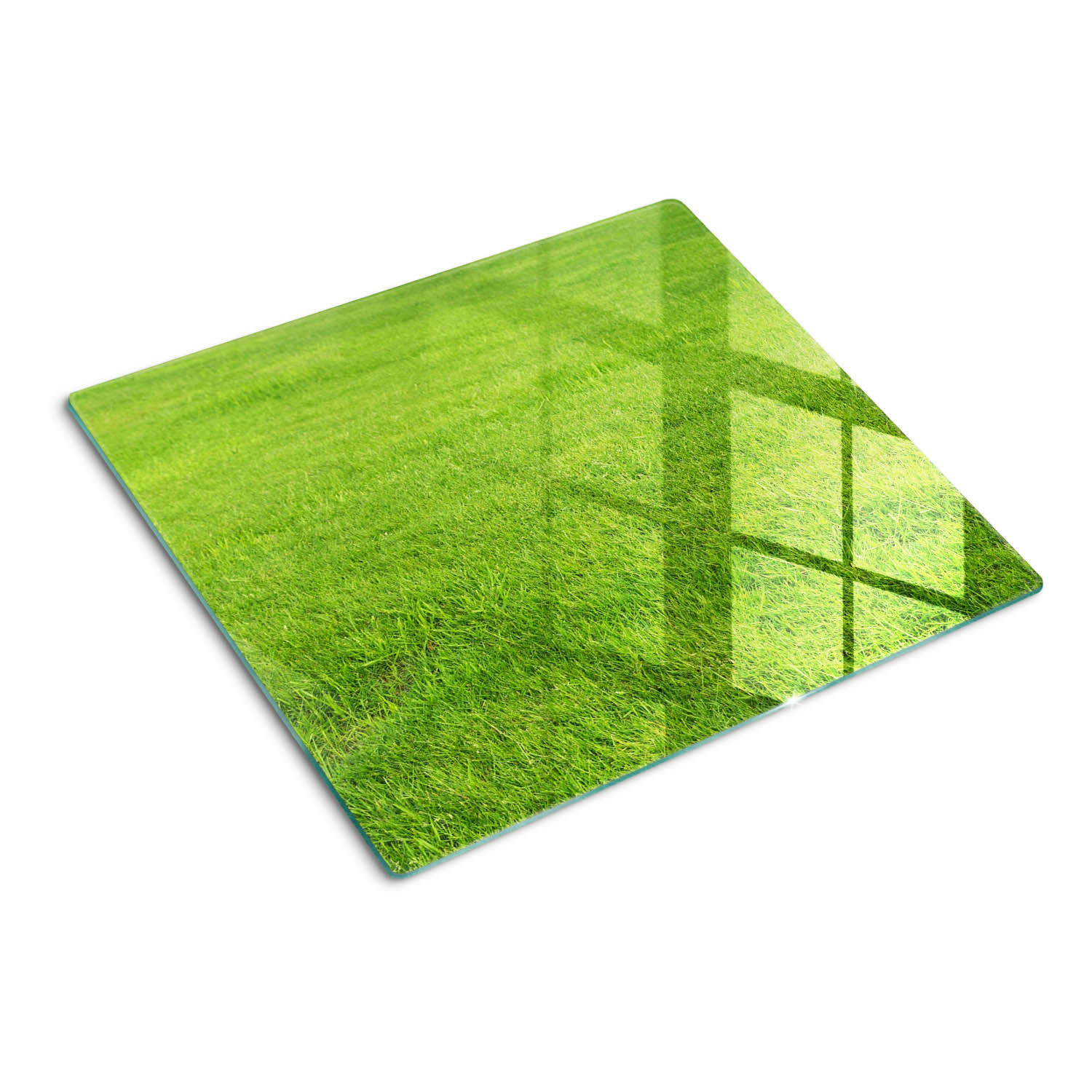 GLASPLATTE 60x52 cm Grünes Gras - Grün, Glas (60/0.4/52cm) - TULUP