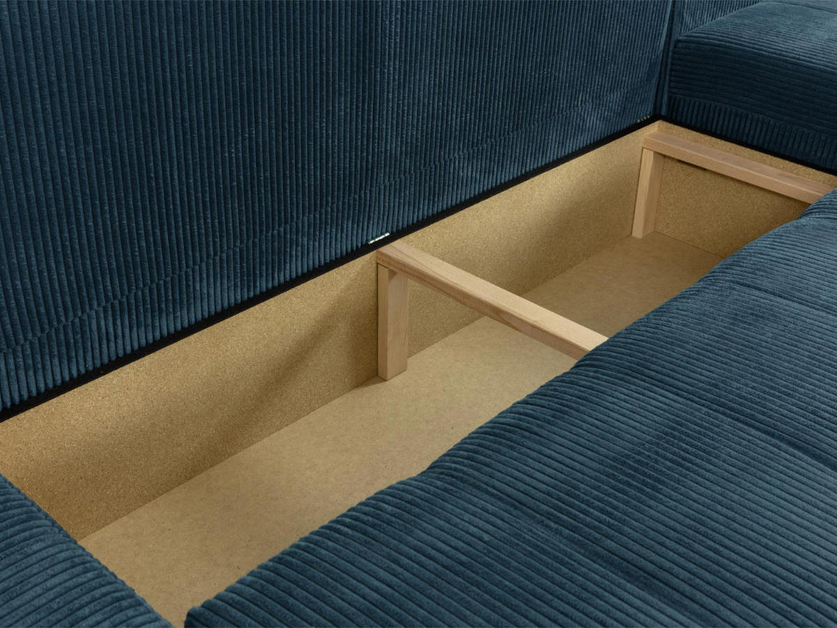 ECKSOFA Orkan Mini Cord - Hellgrau, Holz/Textil (265/185cm) - MIRJAN24