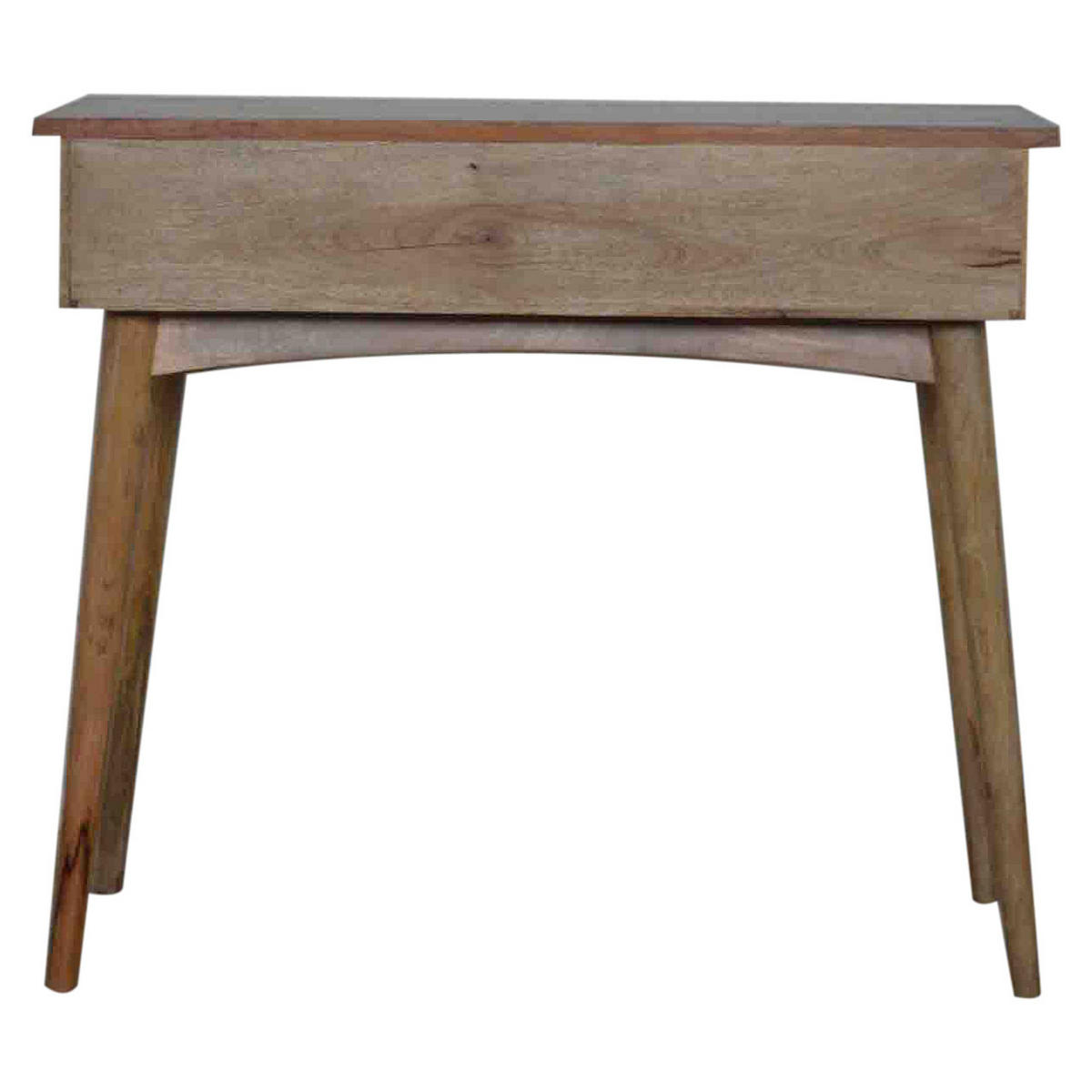 KONSOLENTISCH Für den Flur, 2 Schubladen, Nordische Beine, Braun - Beige/Messingfarben, Holz/Metall (40/90/78cm) - Artisan Furniture
