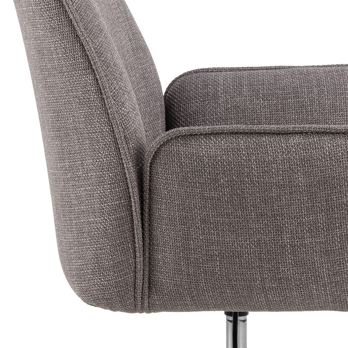 BÜROSTUHL, Glenda, Hellgraubraun, Stoff, 60 x 62 x 99 cm - Grau, Textil/Metall (60/99/62cm) - ebuy24