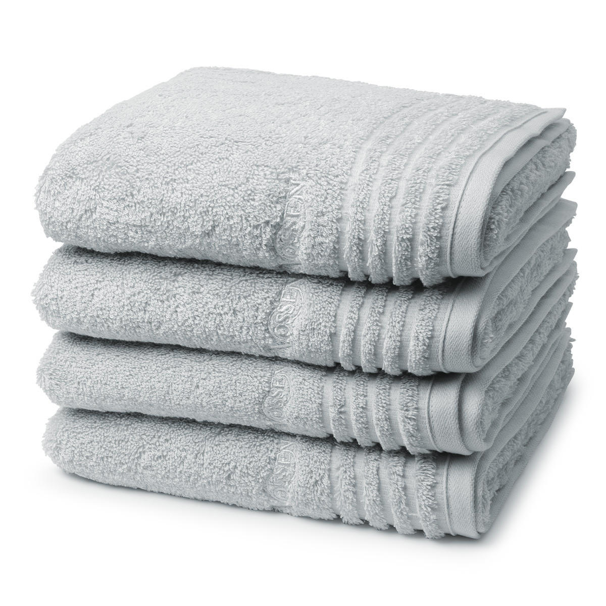 HANDTUCH Vienna Style Supersoft 4er-Set - Hellgrau, Textil (50/100cm) - Vossen