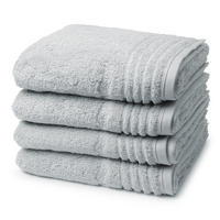 HANDTUCH Vienna Style Supersoft 4er-Set - Hellgrau, Textil (50/100cm) - Vossen