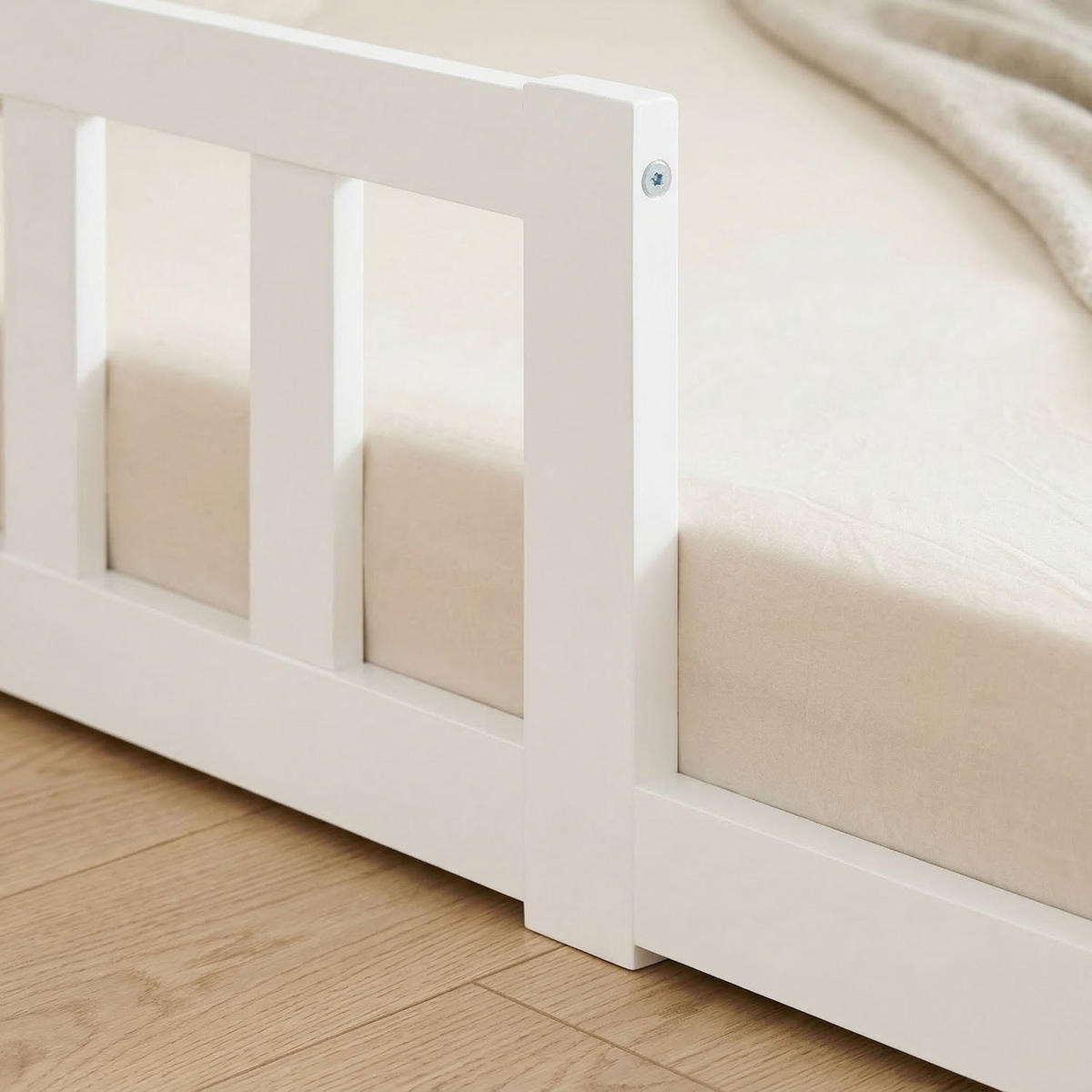 BODENBETT weiß 90/200 cm - Weiß, Holz (90/200cm) - Homestyle4u