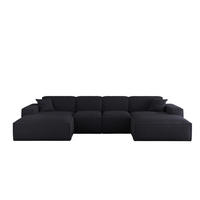 WOHNLANDSCHAFT Celes Premium Xs Sven - Blau, Holzwerkstoff/Textil (342/73/165cm) - Fun Möbel