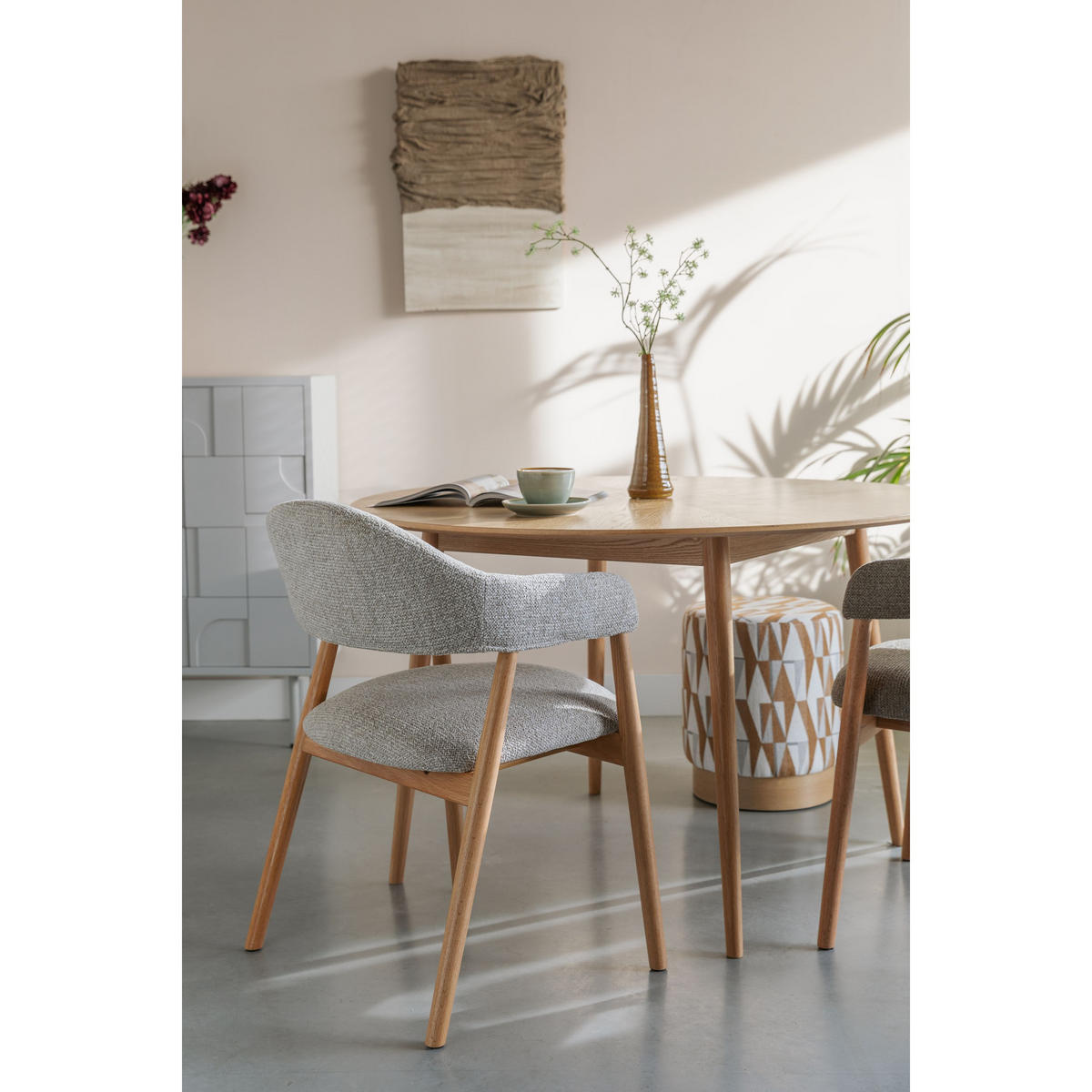 ESSZIMMERSTUHL Indy Hellbraun/ Beige - 2 er Set - Beige, Kunststoff (56/81/54cm) - Housecraft Living