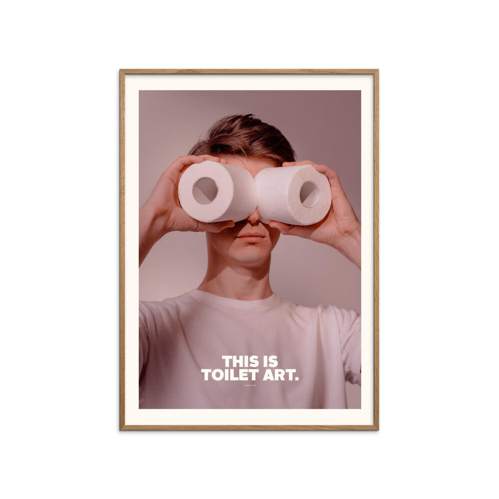 POSTER mit Rahmen A.P. Atelier - Toilet - Eichefarben/Naturfarben, Holz/Papier (70/100cm) - Poster&Frame