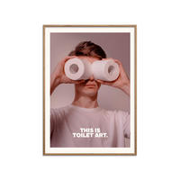POSTER mit Rahmen A.P. Atelier - Toilet - Eichefarben/Naturfarben, Holz/Papier (30/40cm) - Poster&Frame