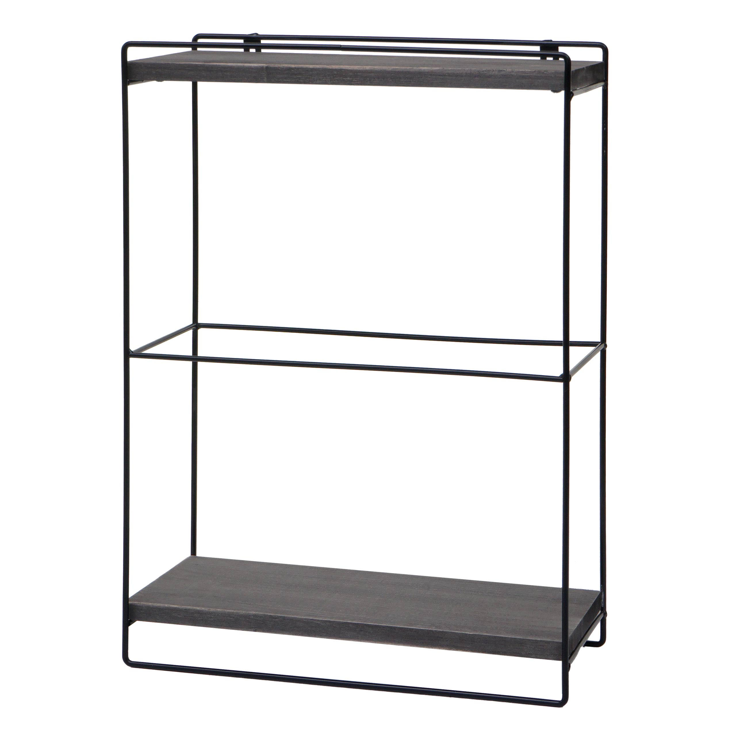 WANDREGAL Grau - Grau, Holz (35/50/17cm) - MCW