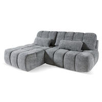ECKSOFA Grau ARON Ohne Armlehnen Mit Schlaffunktion - Grau, Textil (225/172cm) - Sepro Meble
