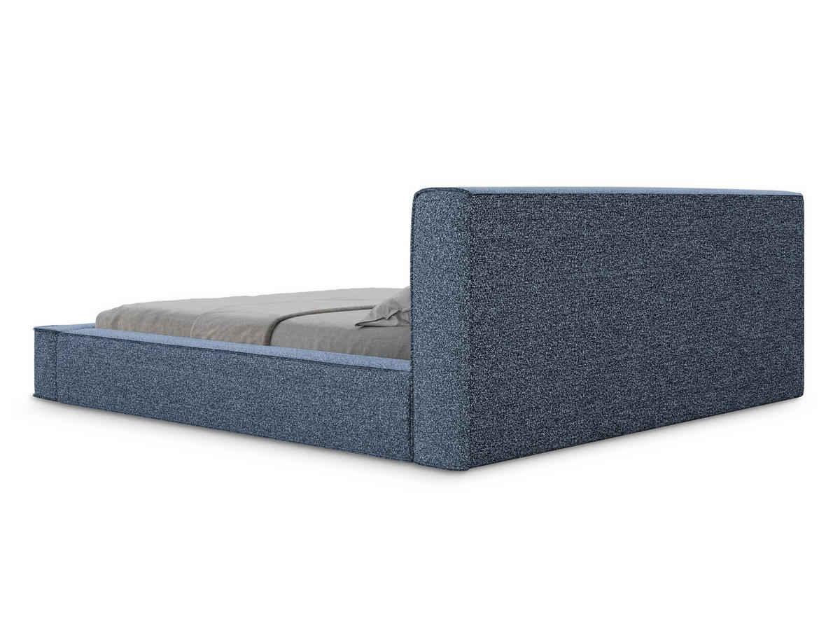 POLSTERBETT mit Bettkasten und Lattenrost 180x240 Blau - Blau/Schwarz, Kunststoff/Textil (140/200cm) - Makamii