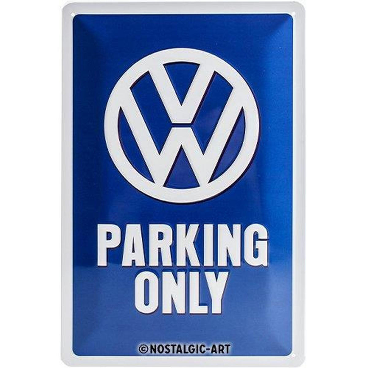 BLECHSCHILD 20/30 cm Volkswagen VW Parking Only - Multicolor, Metall (20/30/0.2cm) - Nostalgic-Art