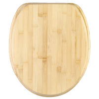 WC Sitz mit Absenkautomatik Bambus - Braun, Holzwerkstoff (38/6/47cm) - Sanilo