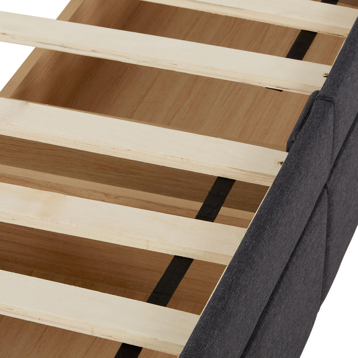 POLSTERBETT mit Stauraum 140/200 cm in Grau - Grau, Textil (140/200cm) - Homestyle4u
