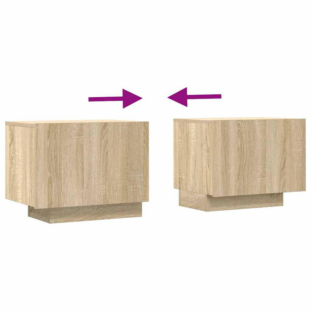 LOWBOARD 100/35/40 cm aus Holzwerkstoff in Sonoma-Eiche Dekor - Sonoma Eiche, Holz (100/40/35cm) - vidaXL