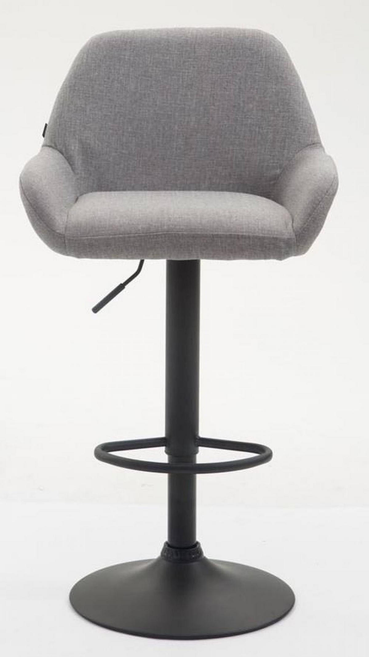 BARHOCKER 2er Set Stoff grau - Schwarz/Grau, Textil/Metall (51/89/52cm) - CLP