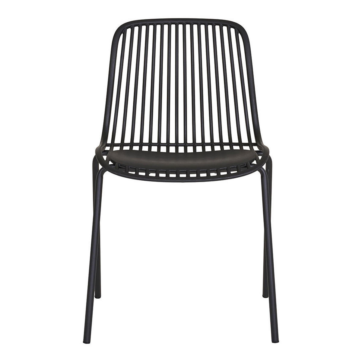 GARTENSTUHL, Branson, Stühle Schwarz, Metall, 47 x 55 x 82 cm - Schwarz, Metall (47/82/55cm) - ebuy24