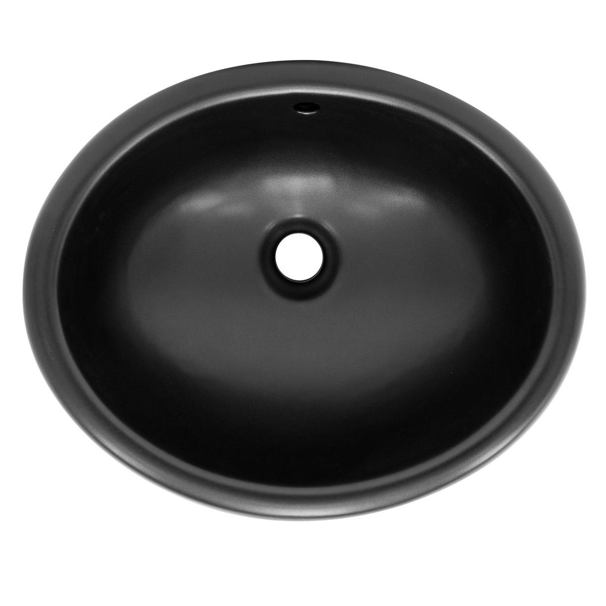 WASCHBECKEN - Schwarz, Keramik (40.5/19.5/49cm) - ML-DESIGN